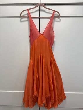 Free People one boho sheer handkerchief fairy core dress medium